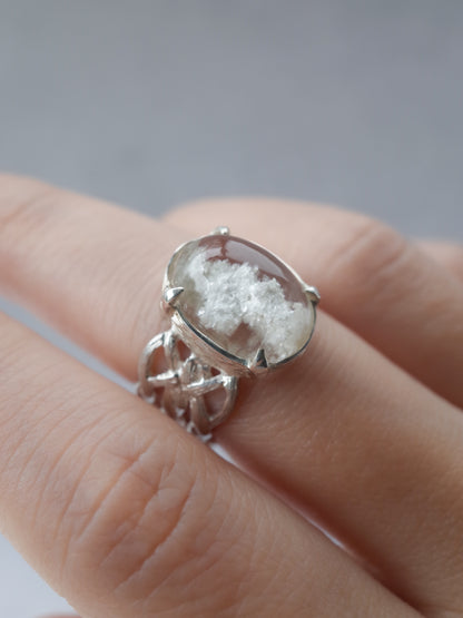 White Garden Quartz ARAN Ring -  5