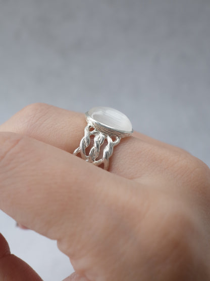 Cat's Eye Topaz ARAN Ring -  7