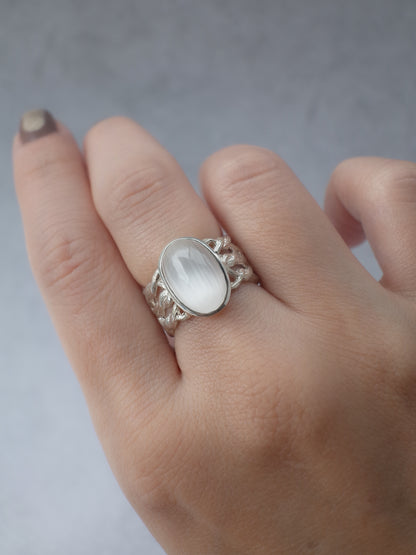 Cat's Eye Topaz ARAN Ring -  7
