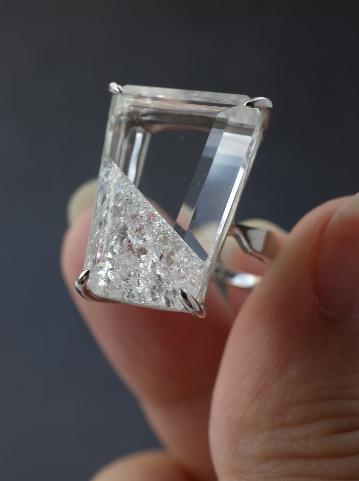 Crash Quartz Ring   / cut by CANNA