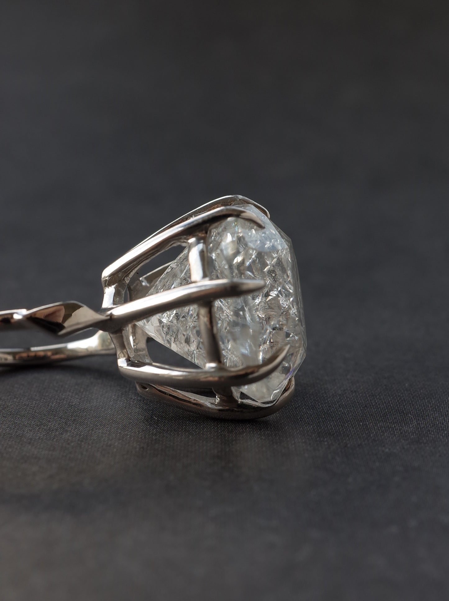 Crash Quartz Ring   / cut by CANNA - 2