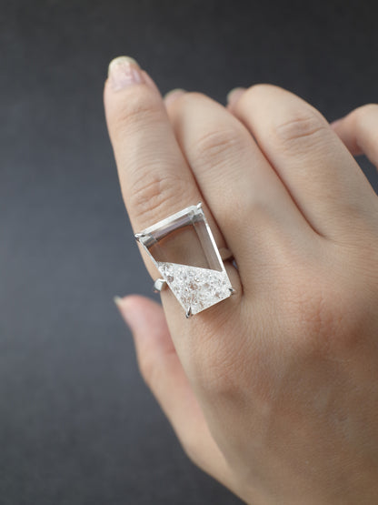 Crash Quartz Ring   / cut by CANNA