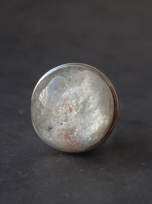 White Garden Quartz Ring  - 14
