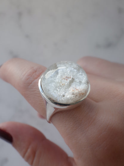 White Garden Quartz Ring  - 14