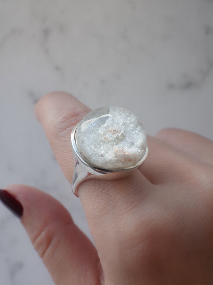 White Garden Quartz Ring  - 14