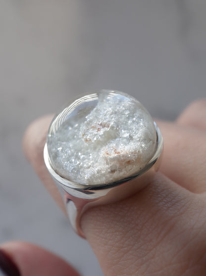 White Garden Quartz Ring  - 14