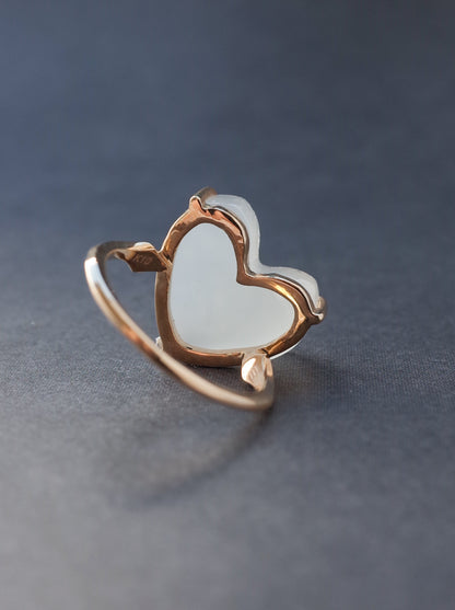 Druzy agate Quartz Ring  White - 1