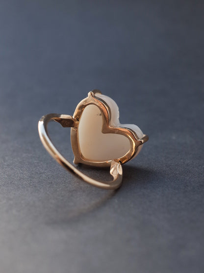 Druzy agate Quartz Ring  White - 2