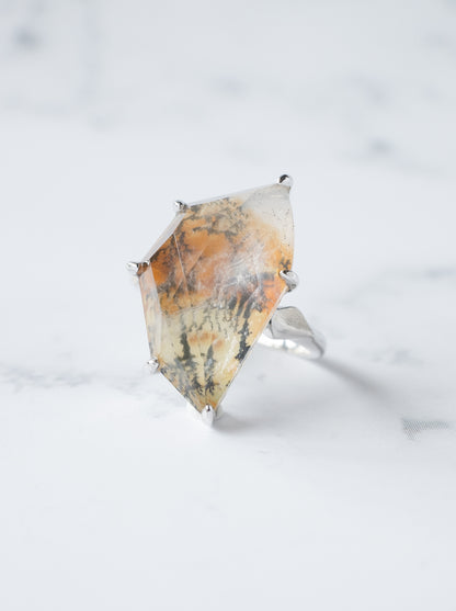 Dendritic Quartz Ring  / cut by CANNA -d3