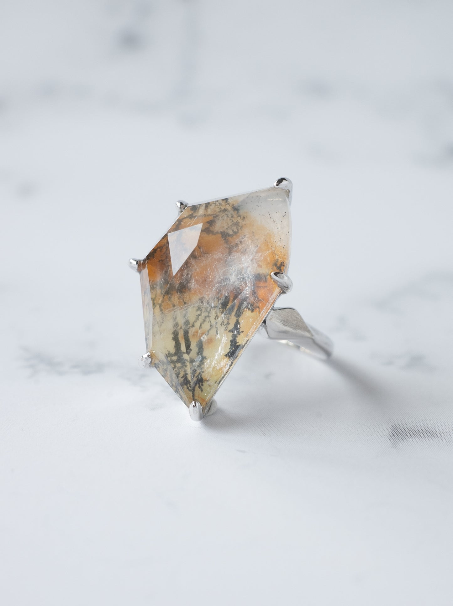 Dendritic Quartz Ring  / cut by CANNA -d3