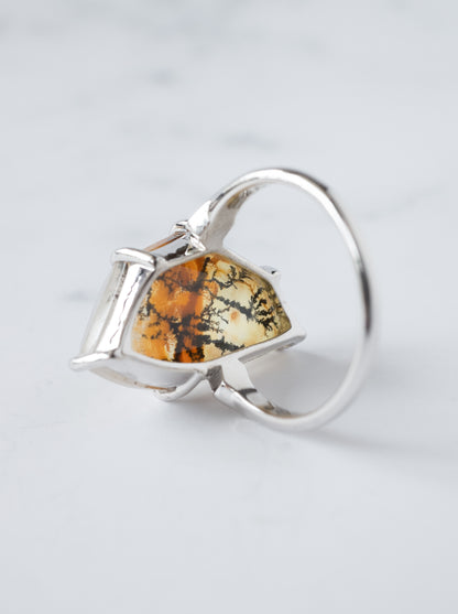 Dendritic Quartz Ring  / cut by CANNA -d3