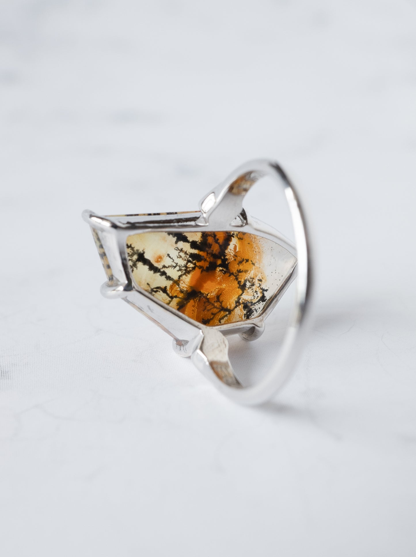 Dendritic Quartz Ring  / cut by CANNA -d3
