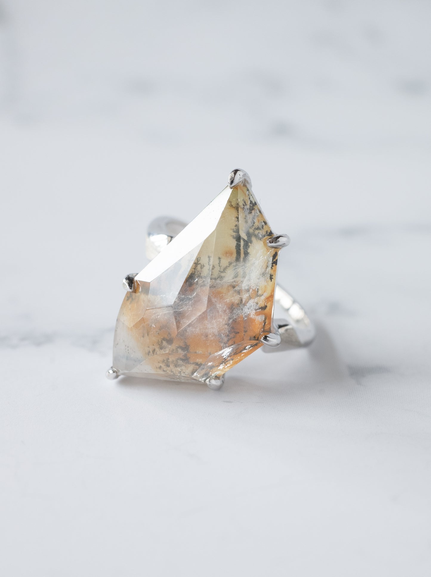 Dendritic Quartz Ring  / cut by CANNA -d3