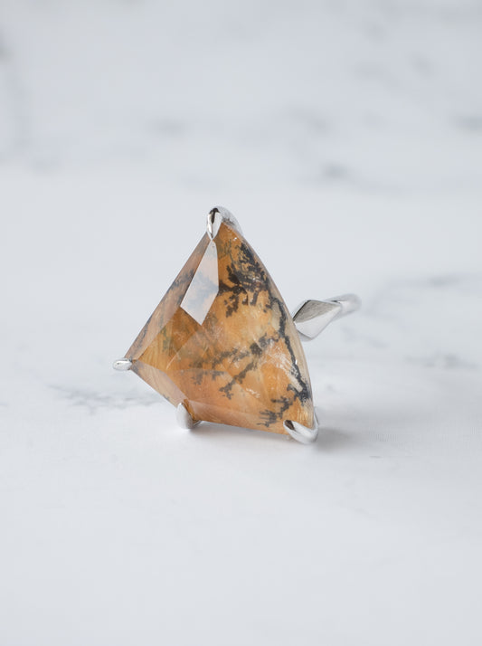 Dendritic Quartz Ring  / cut by CANNA -d2