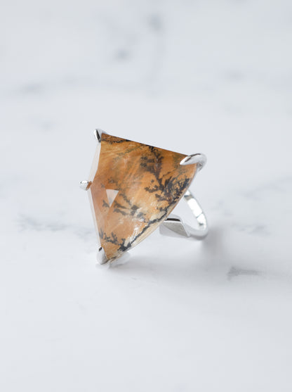 Dendritic Quartz Ring  / cut by CANNA -d2