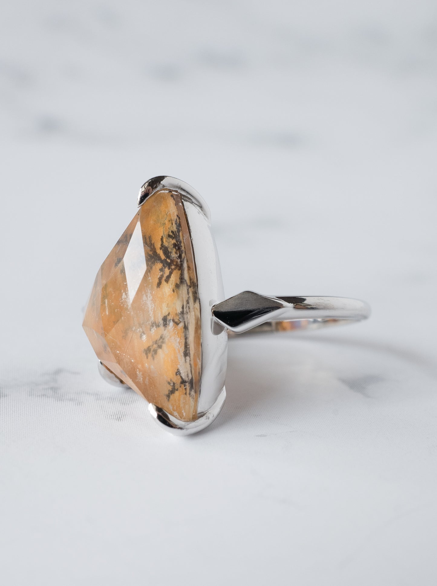 Dendritic Quartz Ring  / cut by CANNA -d2
