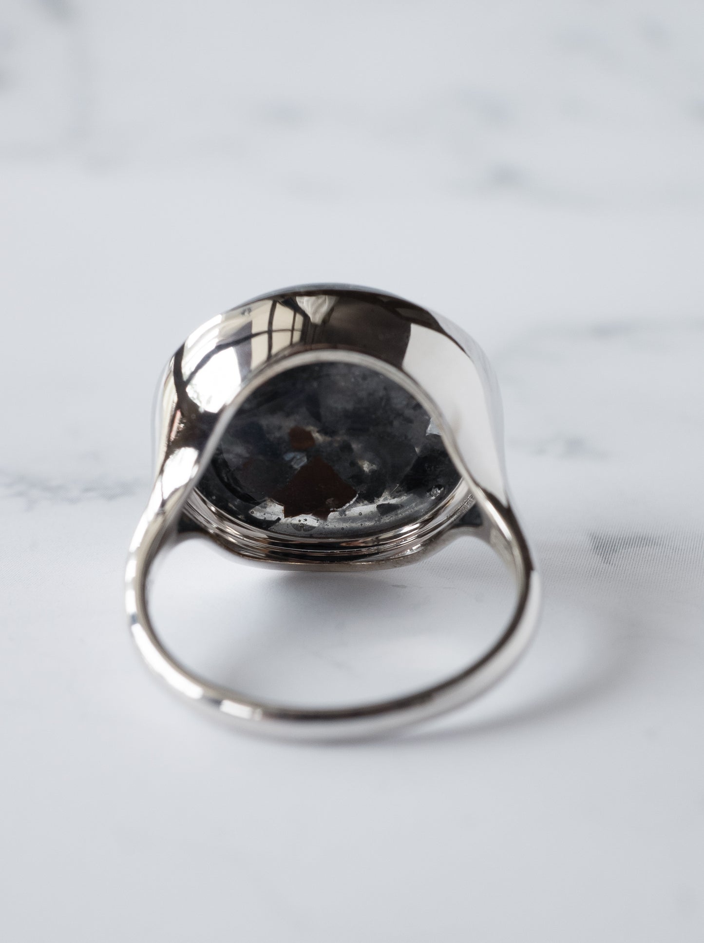 Hematite in Quartz Ring