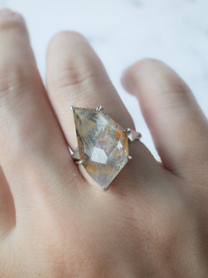 Dendritic Quartz Ring  / cut by CANNA -d3