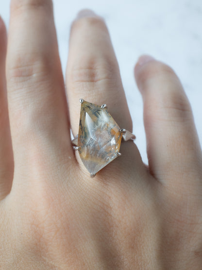 Dendritic Quartz Ring  / cut by CANNA -d3