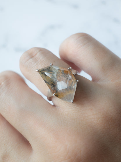 Dendritic Quartz Ring  / cut by CANNA -d3