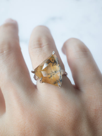 Dendritic Quartz Ring  / cut by CANNA -d2