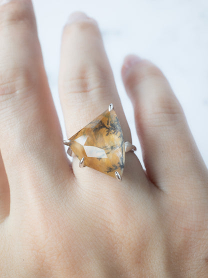 Dendritic Quartz Ring  / cut by CANNA -d2