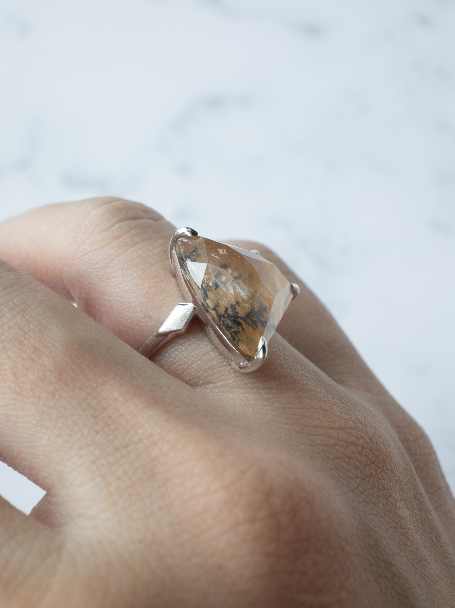 Dendritic Quartz Ring  / cut by CANNA -d2