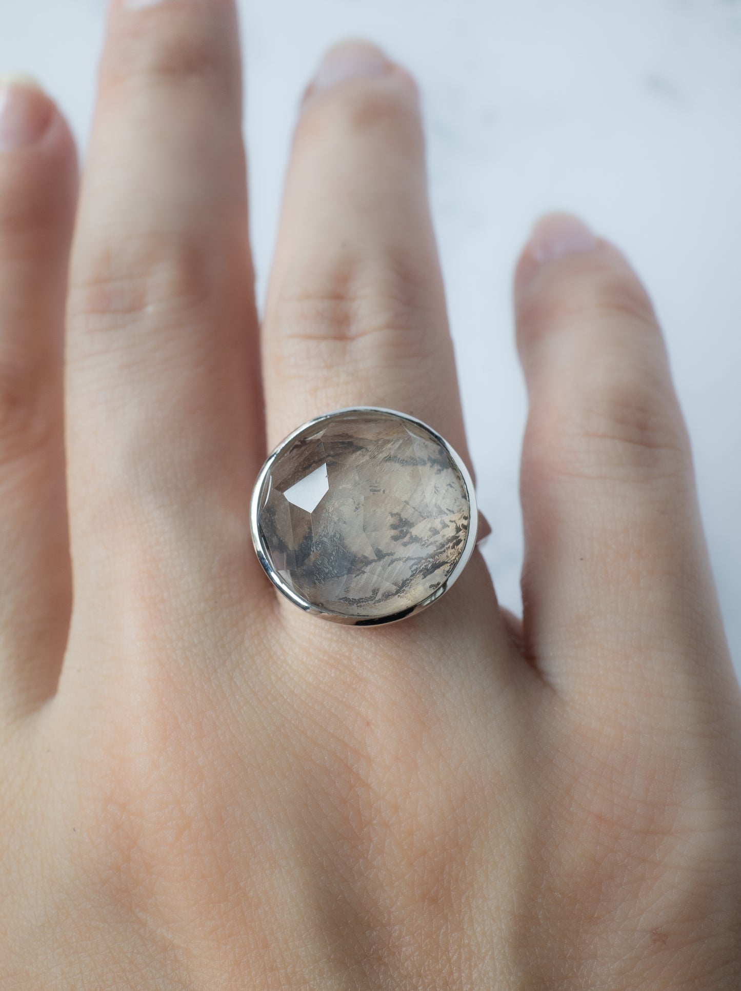 Dendritic Quartz Ring / cut by CANNA -d1