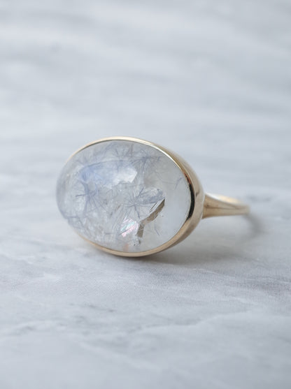 Dumorutierite in Quartz Ring - a4