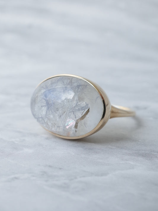 Dumorutierite in Quartz Ring - a4