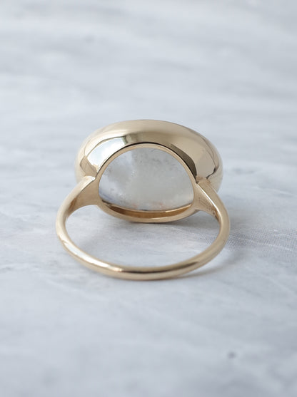 Dumorutierite in Quartz Ring - a4