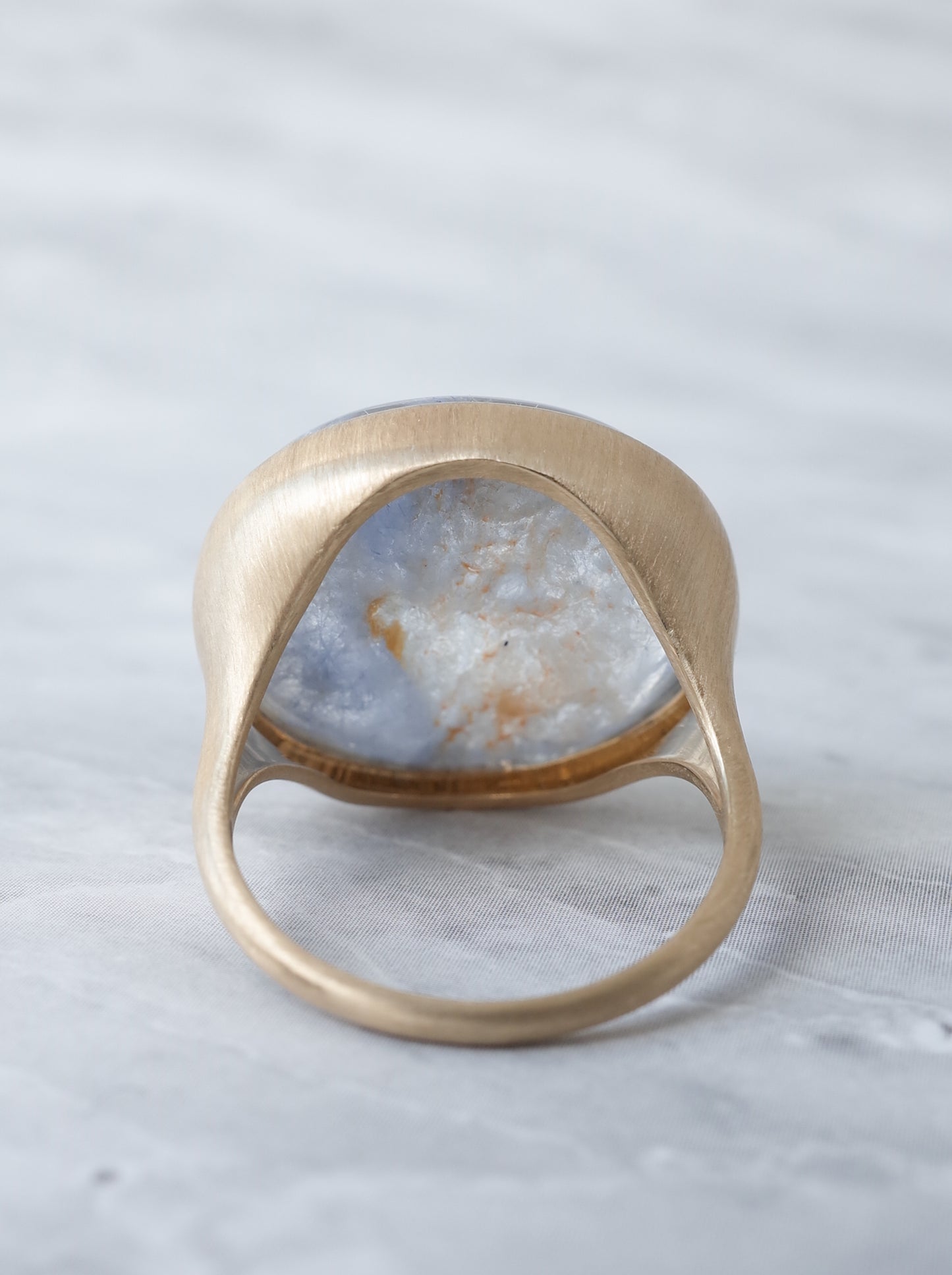 Dumorutierite in Quartz Ring - a1