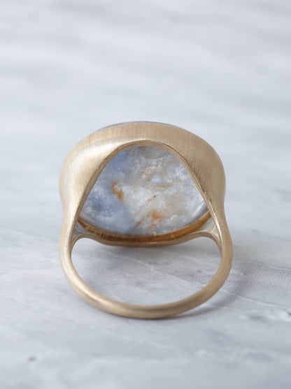 Dumorutierite in Quartz Ring - a1