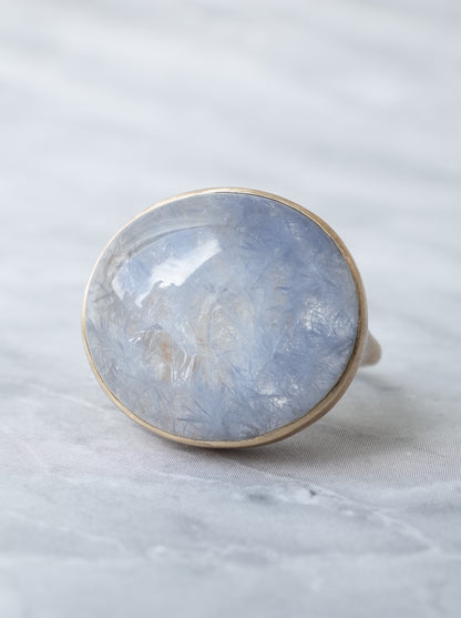 Dumorutierite in Quartz Ring - a1
