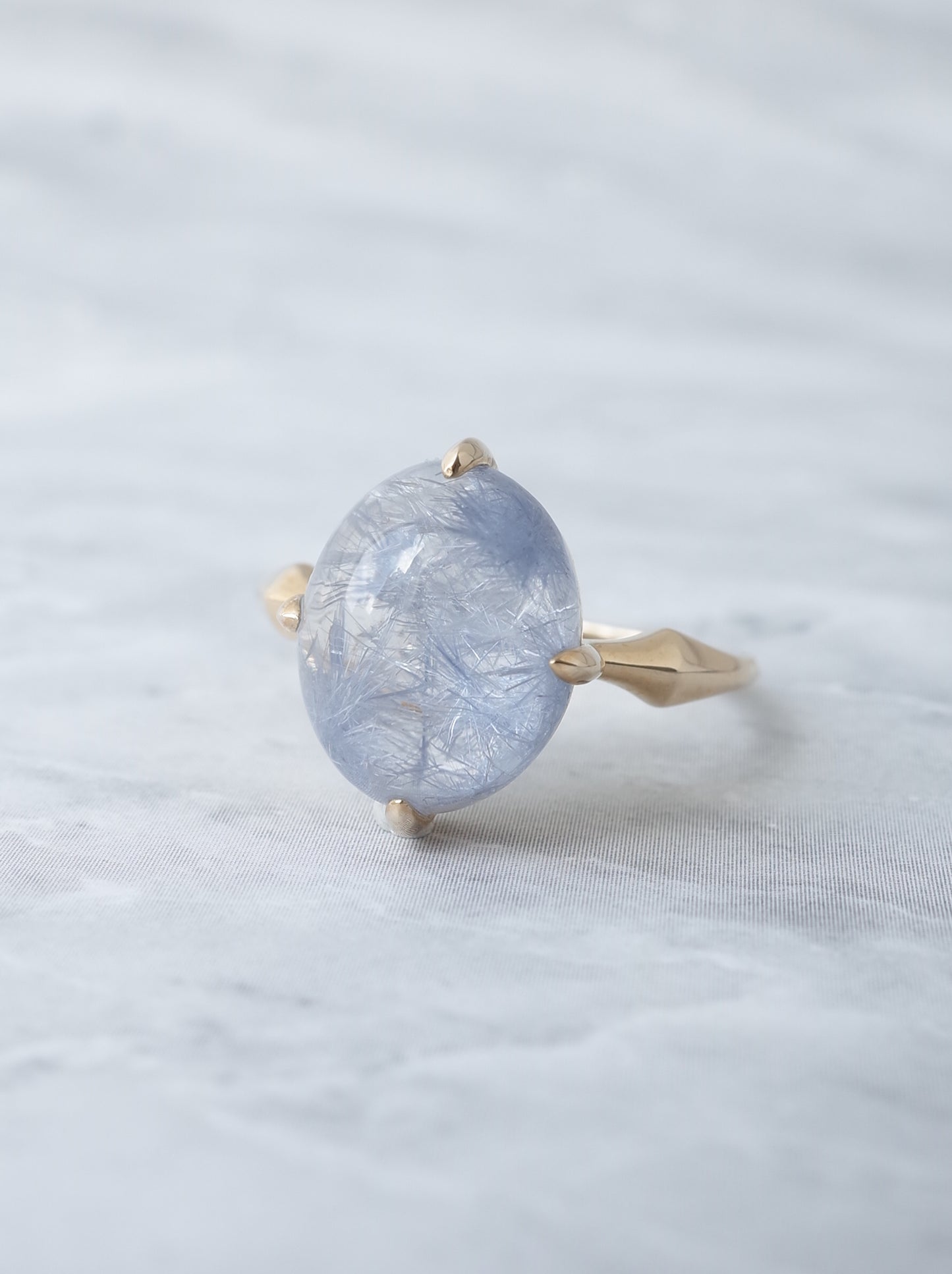 Dumorutierite in Quartz Ring - a3