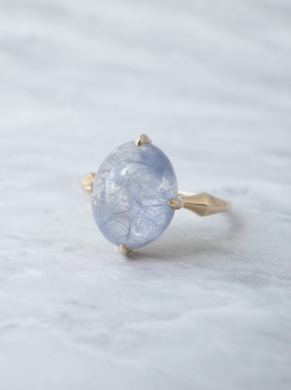 Dumorutierite in Quartz Ring - a3