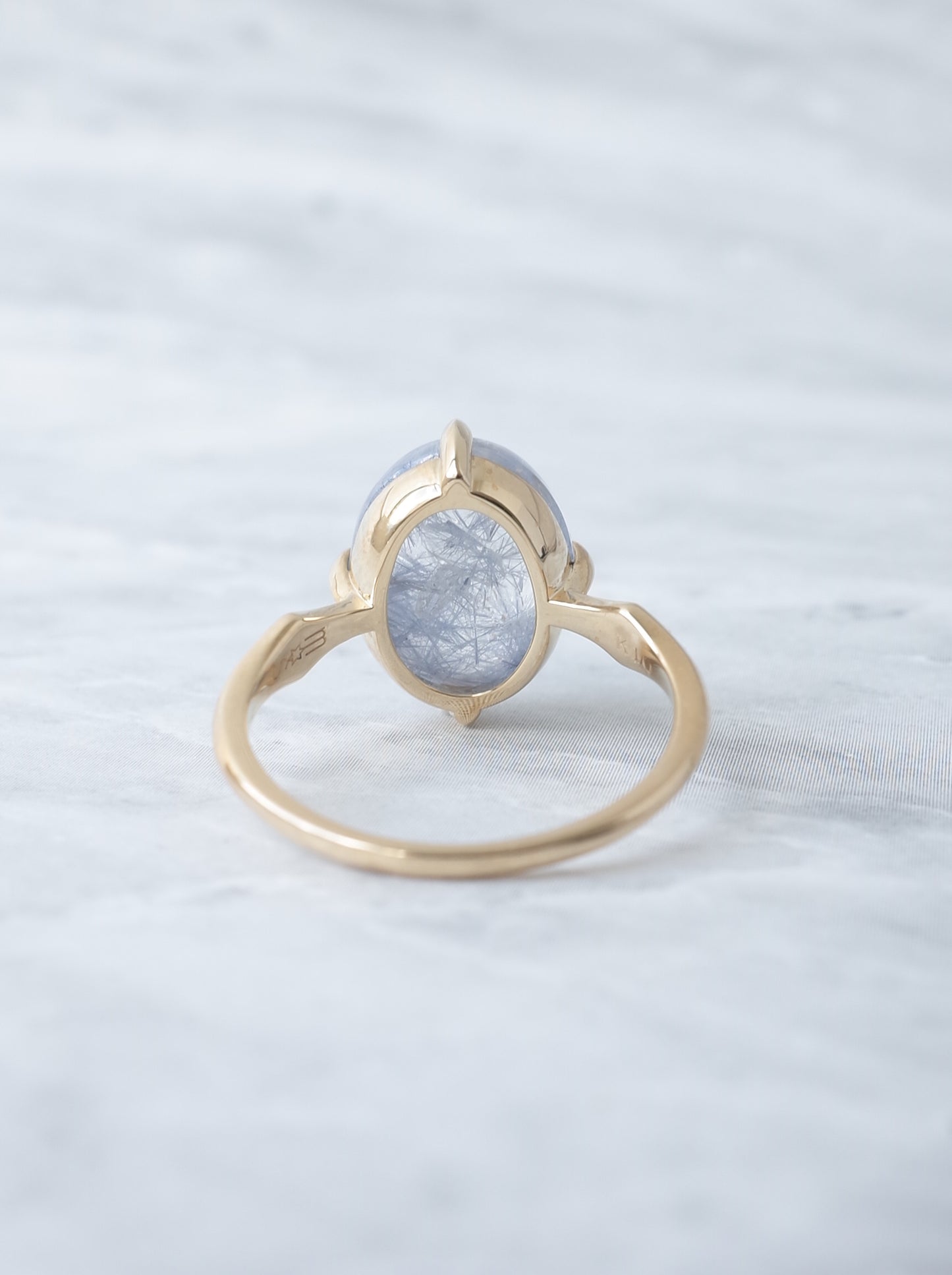 Dumorutierite in Quartz Ring - a3