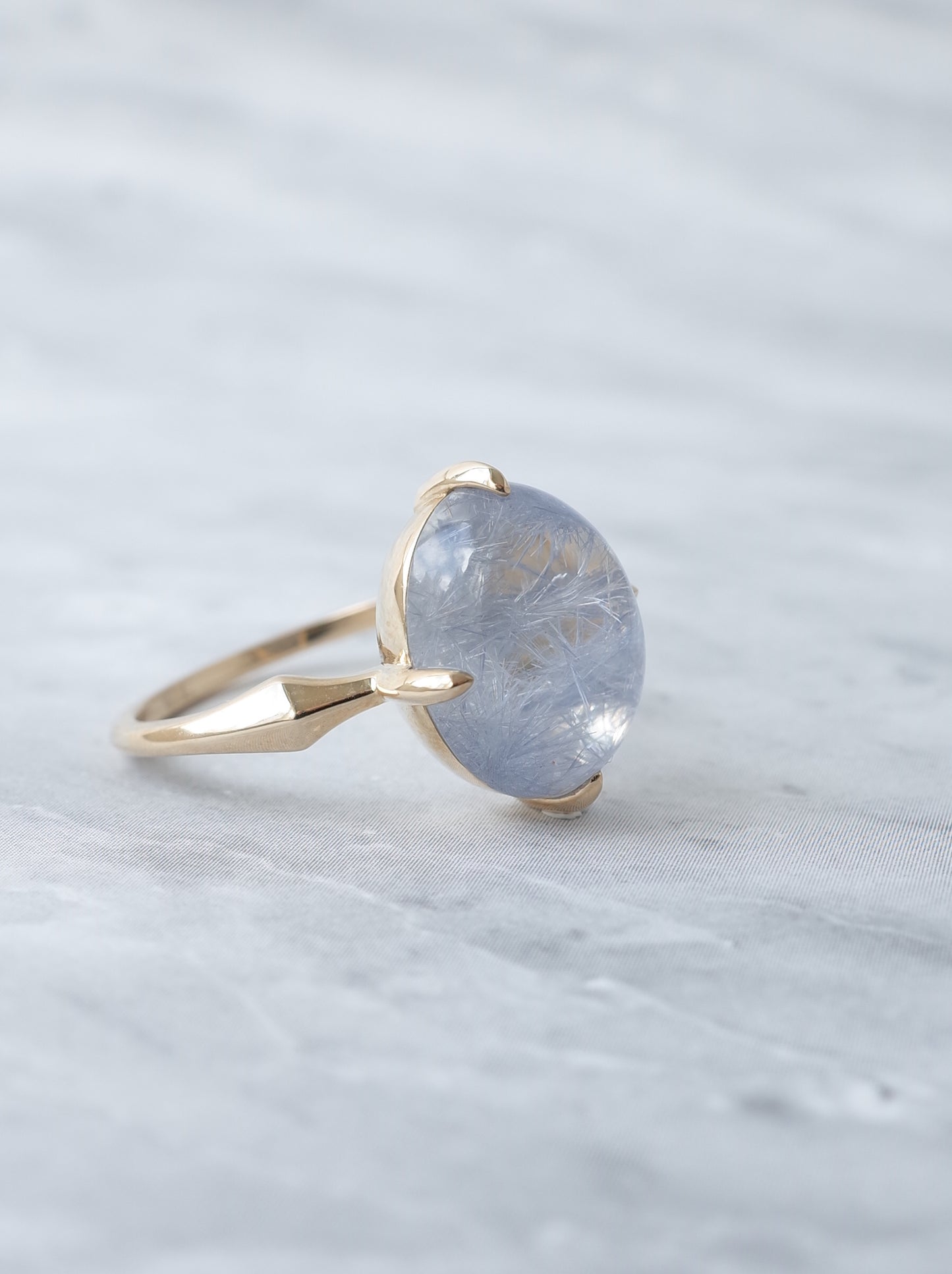 Dumorutierite in Quartz Ring - a3