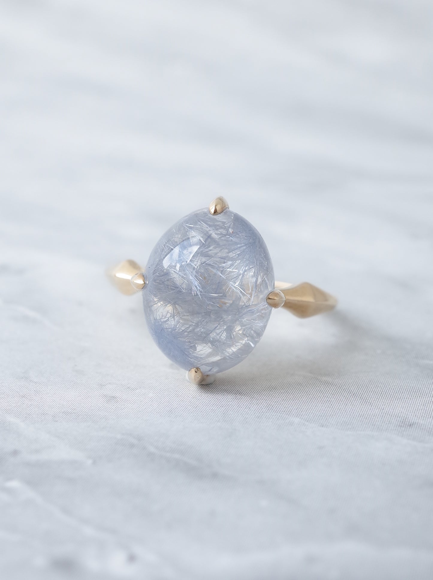 Dumorutierite in Quartz Ring - a3