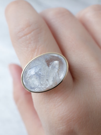 Dumorutierite in Quartz Ring - a4