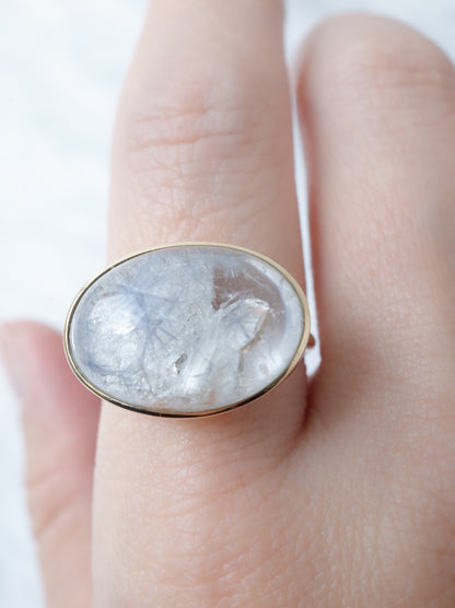 Dumorutierite in Quartz Ring - a4