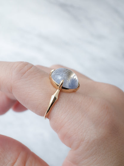 Dumorutierite in Quartz Ring - a3