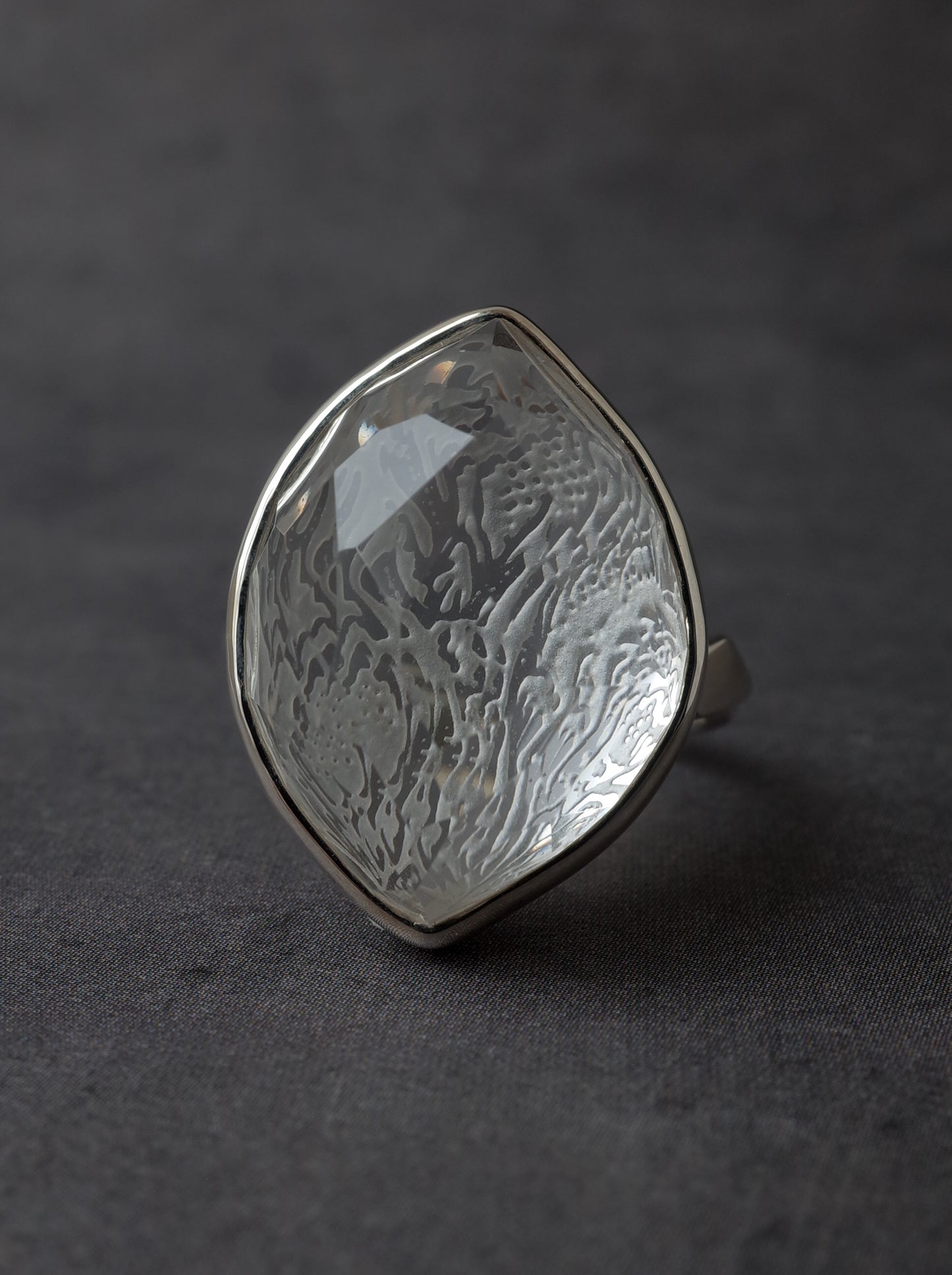 Rock Crystal Ring - 2  / cut by CANNA