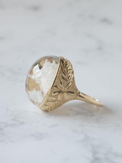 White Garden Quartz Hawaiian Ring