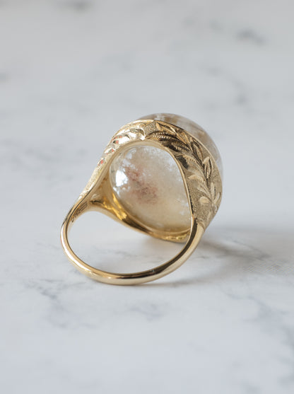 White Garden Quartz Hawaiian Ring