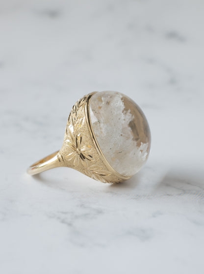 White Garden Quartz Hawaiian Ring