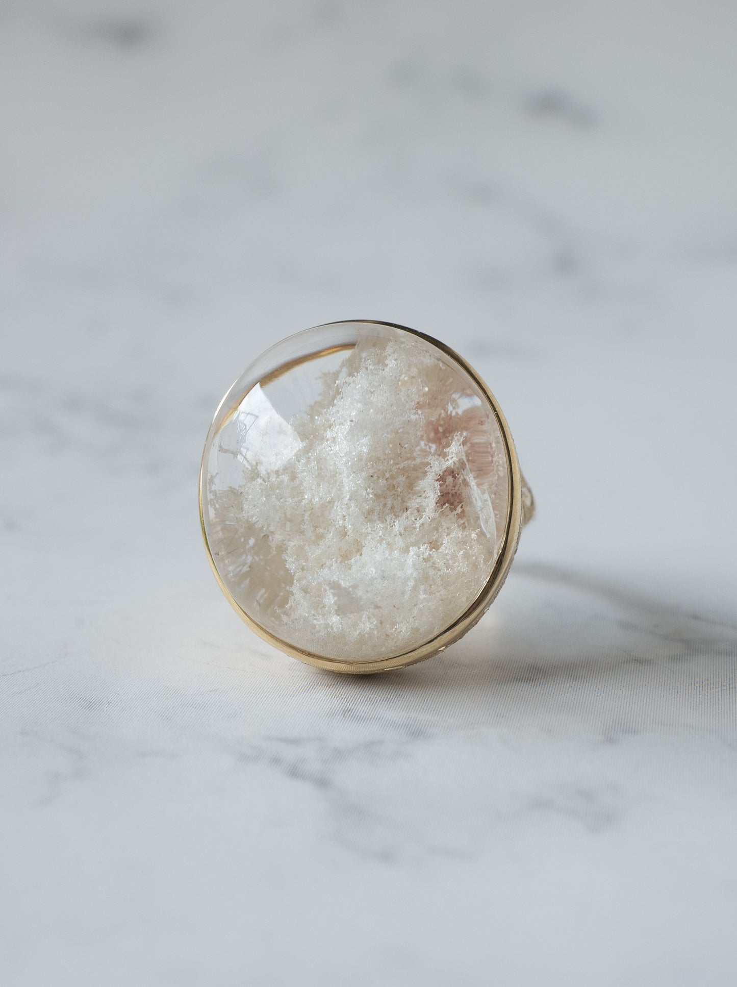 White Garden Quartz Hawaiian Ring