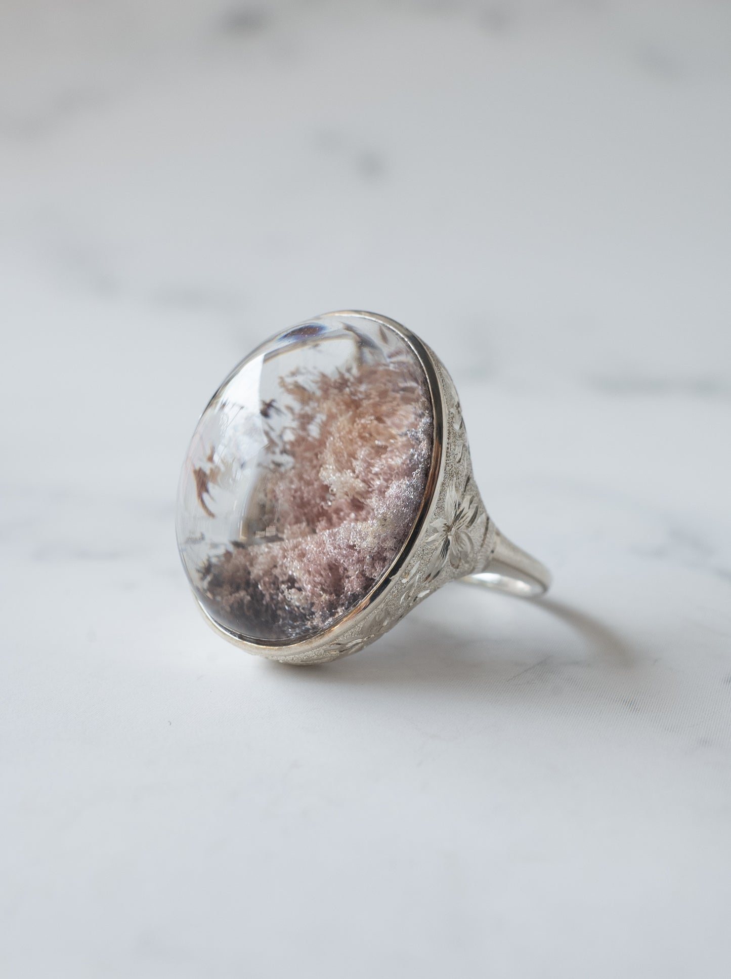 Cherry Blossom Garden Quartz Hawaiian Ring - 2