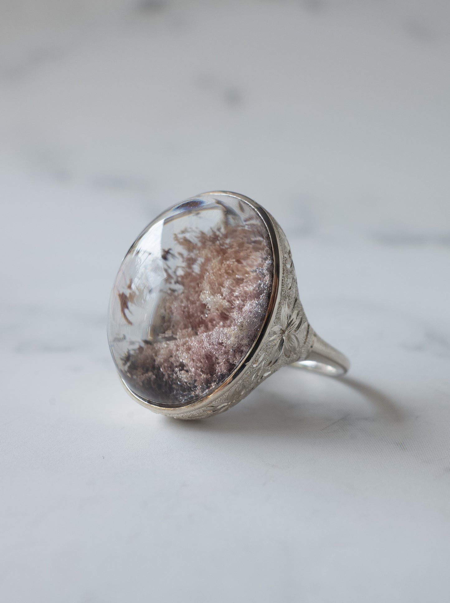 Cherry Blossom Garden Quartz Hawaiian Ring - 2