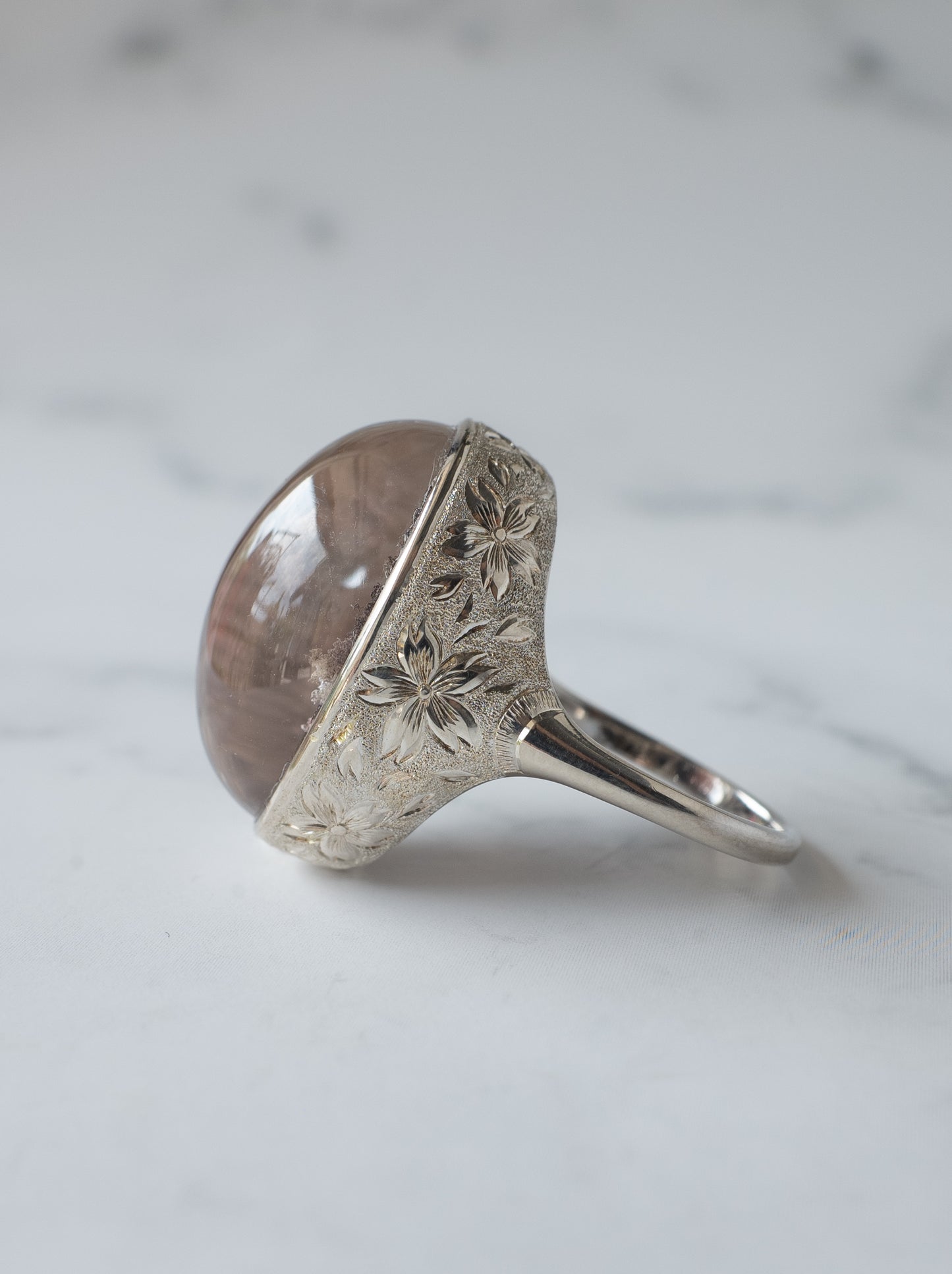Cherry Blossom Garden Quartz Hawaiian Ring - 2
